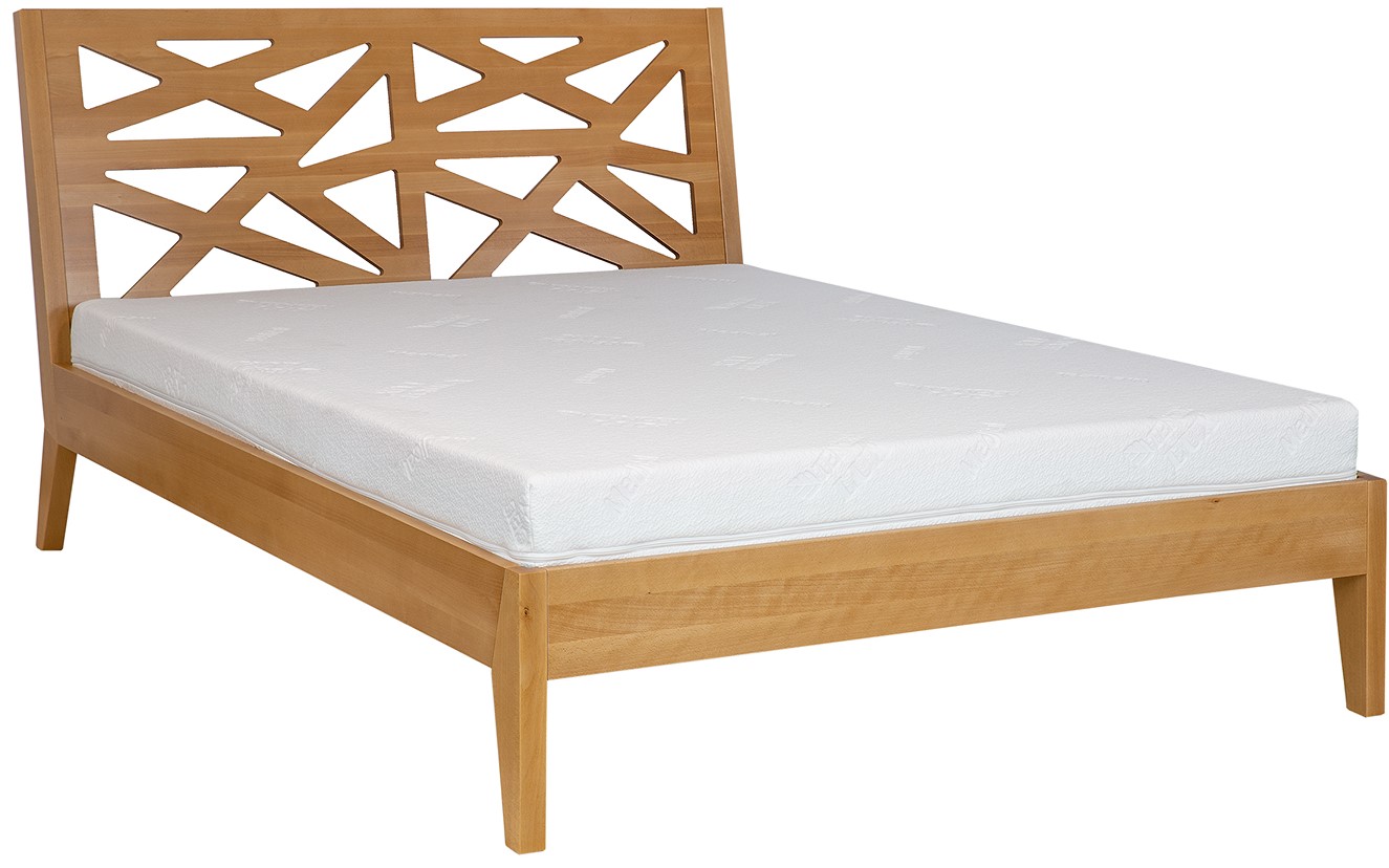 Dřevěná manželská postel LK164 bukové dřevo 120 - 180 cm
