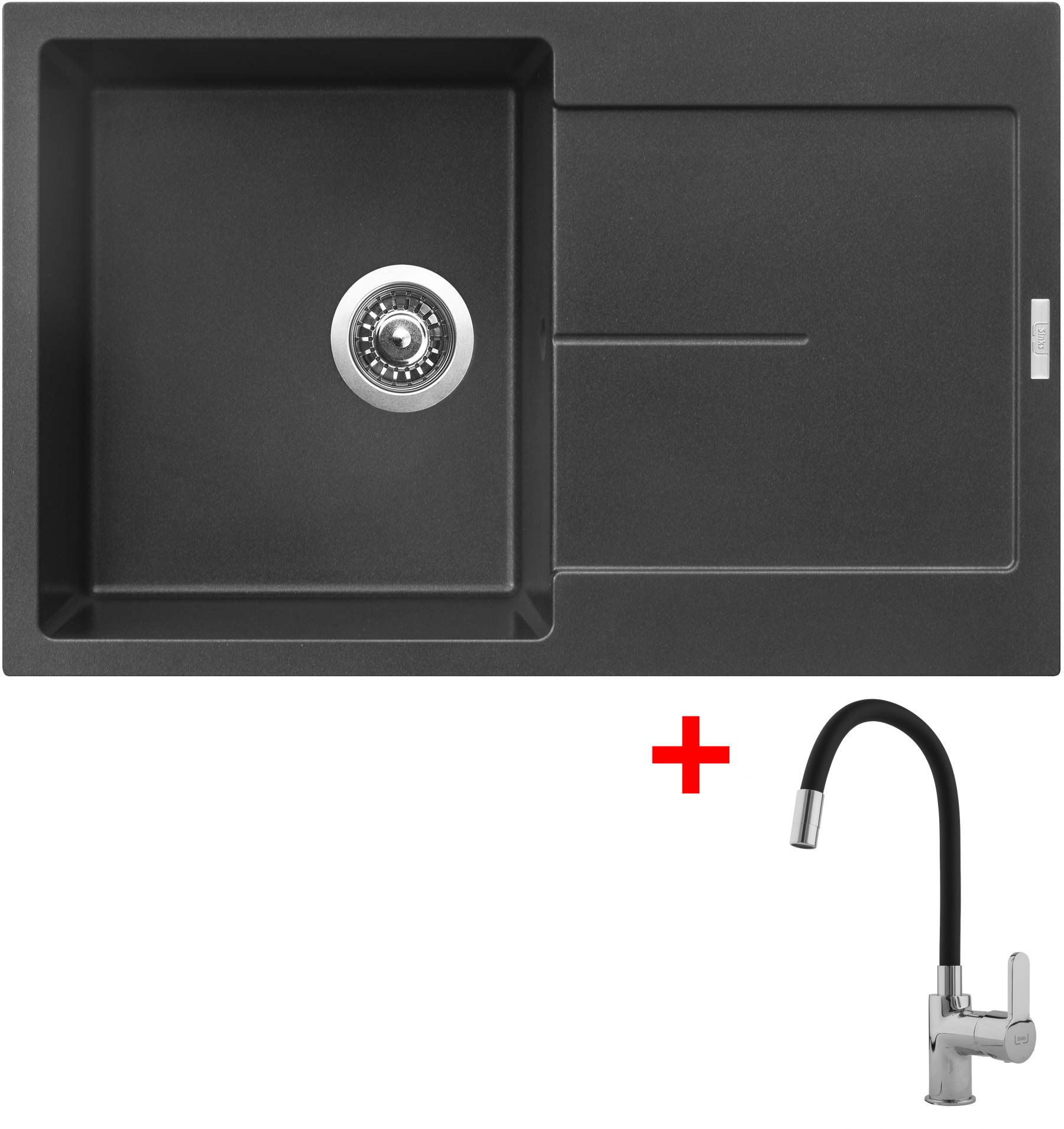 Sinks ULTIMA 790 Metalblack + Flexia