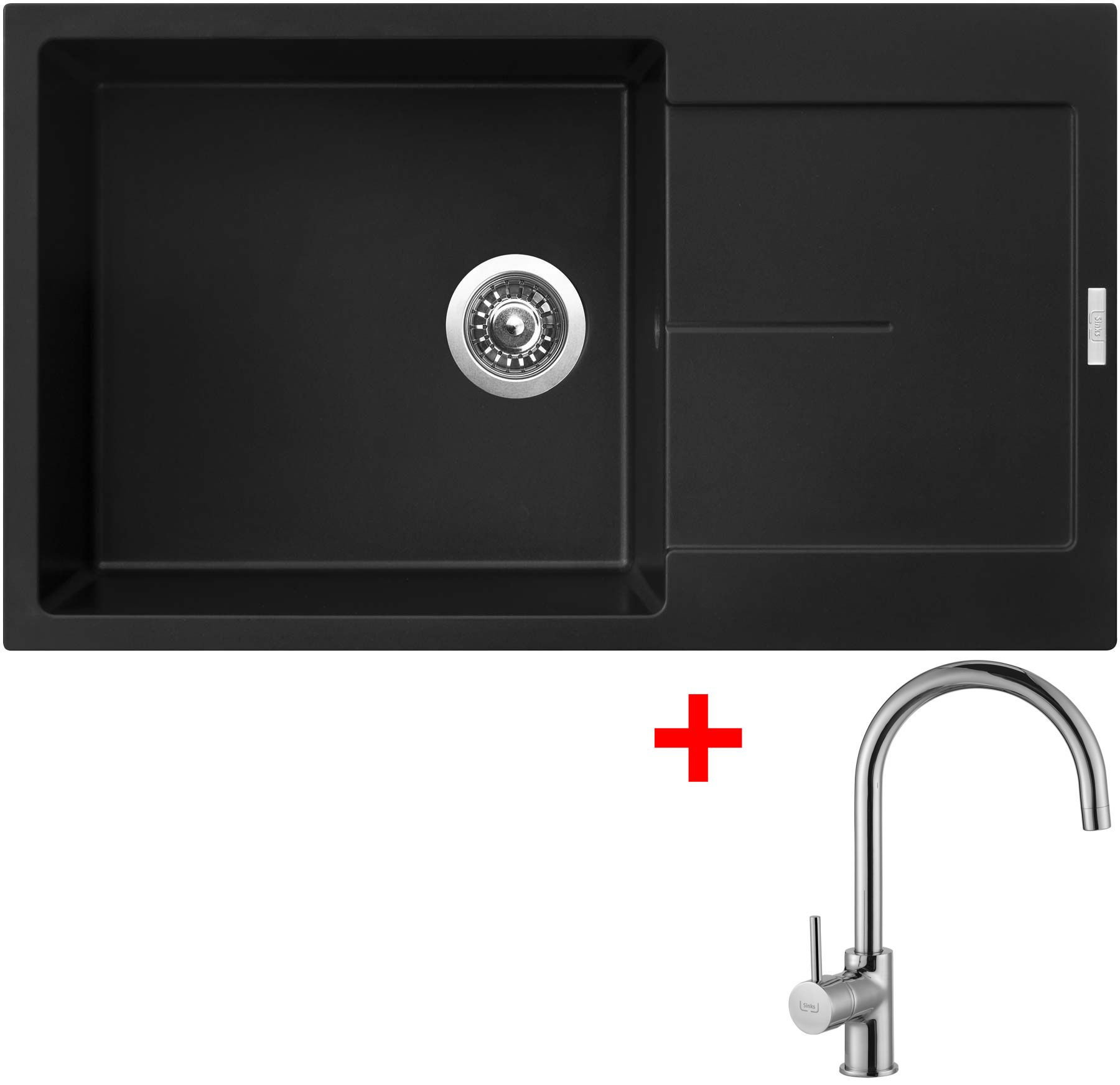 Sinks ULTIMA 860 XXL Pureblack + Vitalia